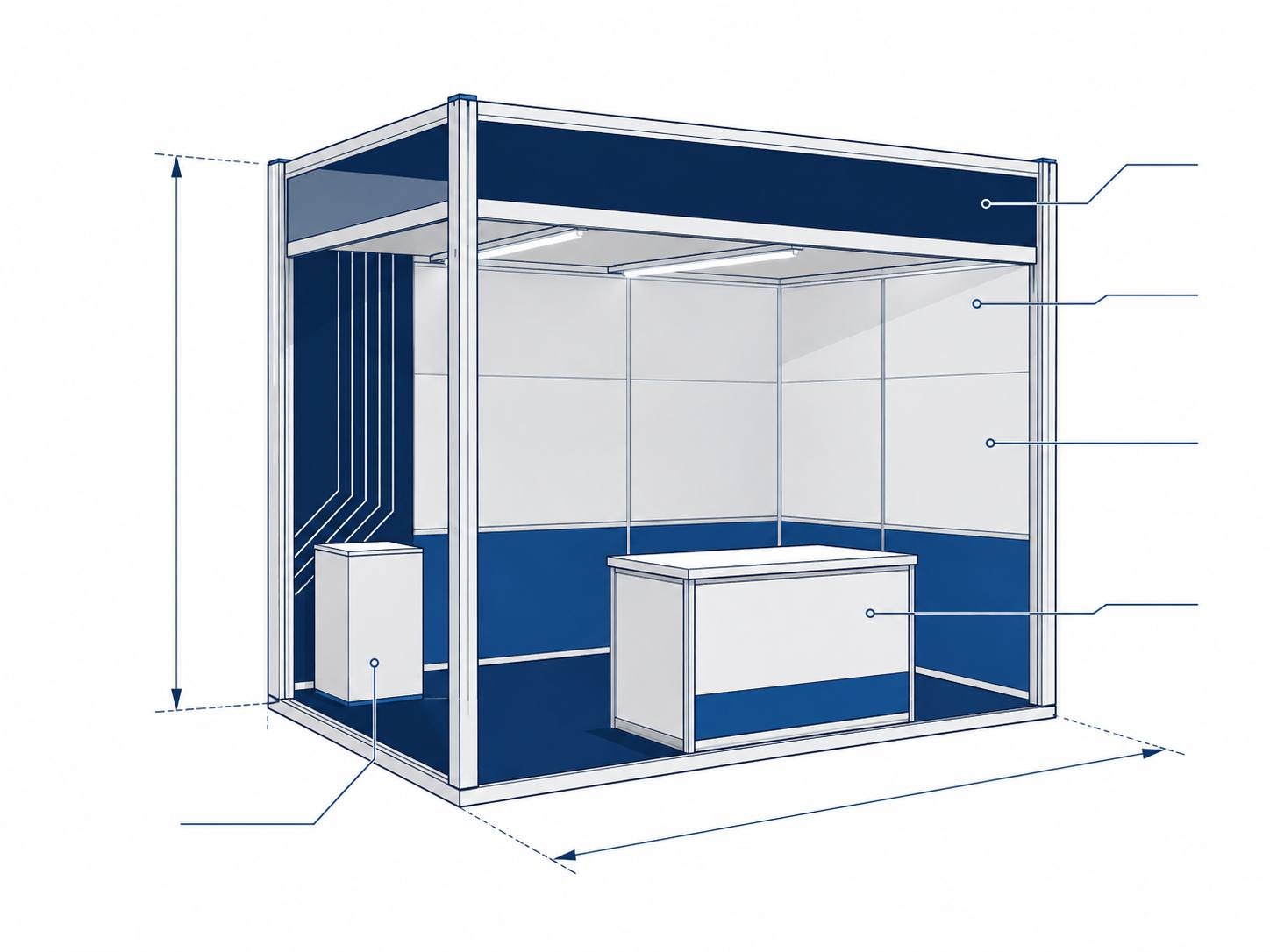 Diagrama isométrico del módulo de 9 m²